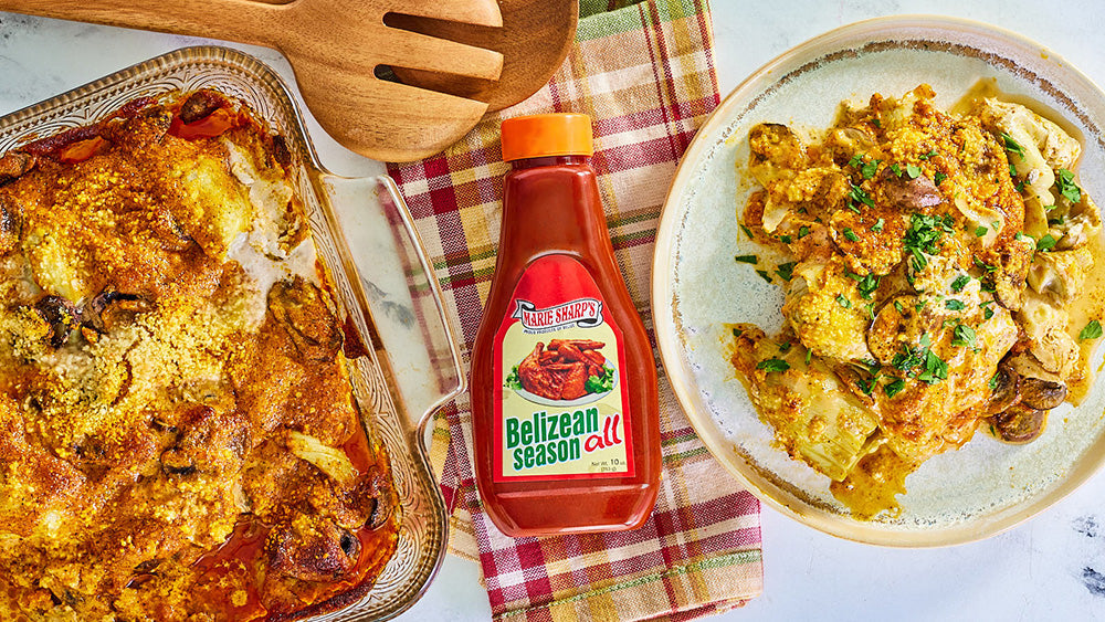 Baked Belizean Chicken with Artichokes with Marie Sharp’s Belizean Season All - The Pepper Pantry (Formerly Marie Sharp's)