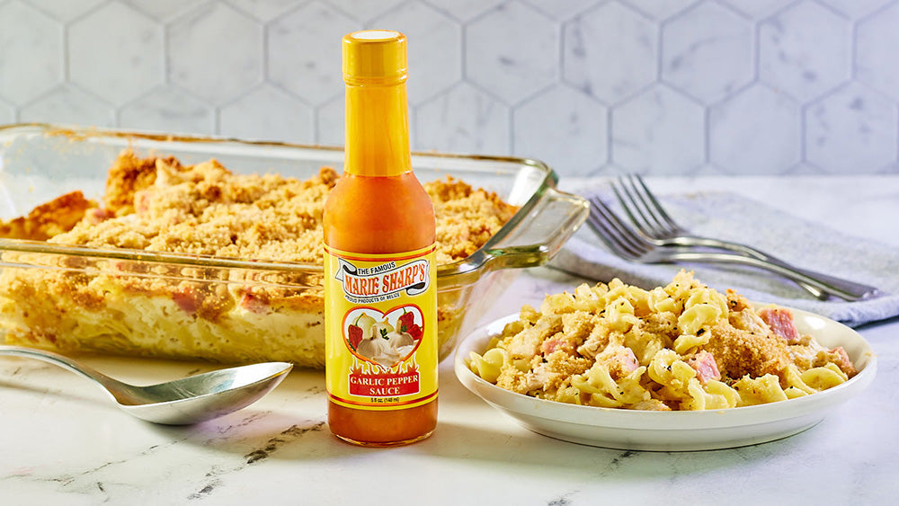 Spicy Baked Chicken Cordon Blue Casserole with Marie Sharp’s Garlic Habanero Pepper Sauce - The Pepper Pantry (Formerly Marie Sharp's)