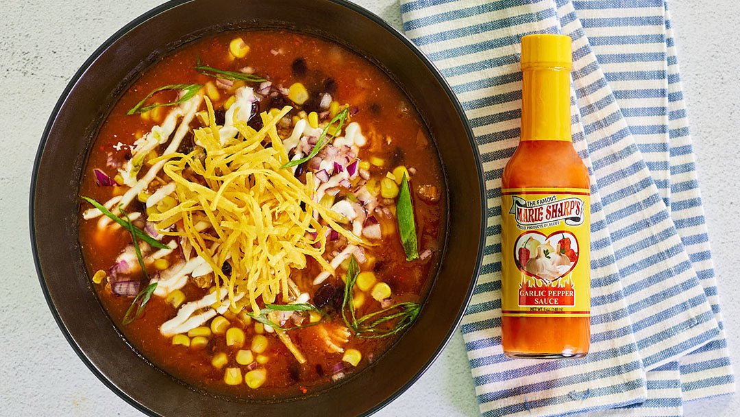 Chicken Tortilla Soup with Marie Sharp’s Garlic Habanero Pepper Sauce - The Pepper Pantry (Formerly Marie Sharp's)