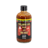 Trelawny Red | Smoked & Spicy BBQ Sauce | 8 oz. Bottle | Jamaican-Inspired | You Buy, We Give 100% | Mystic Rhoads Productions