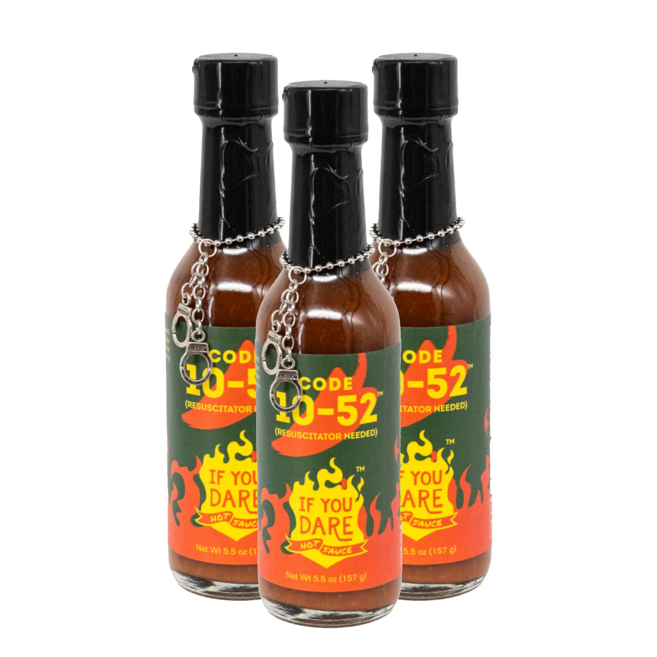Code 10-52 Hot Sauce | Pack of 3 | 5.5 oz | Extreme Heat Level | If You Dare Foods