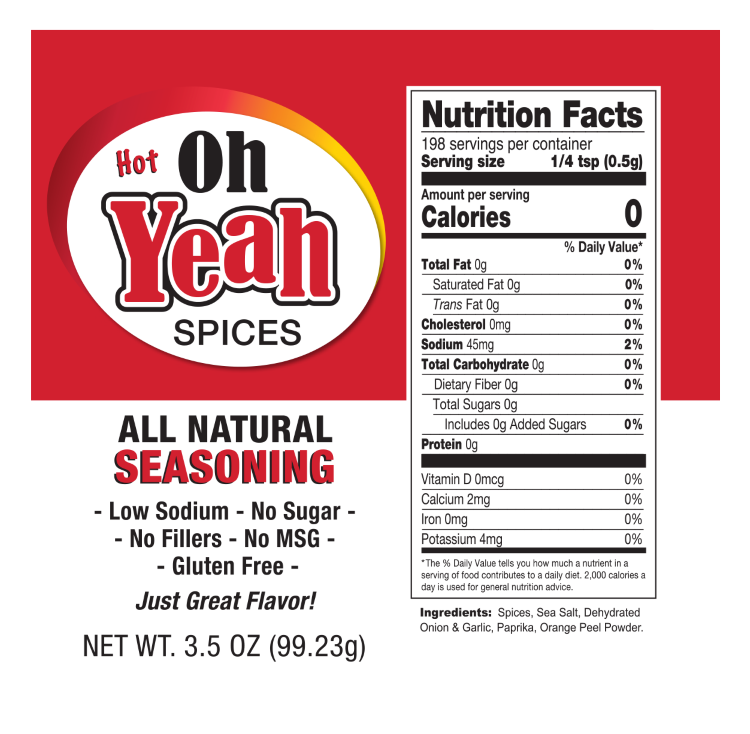 Hot All Natural Spice | Pack of 3 | 3.5 oz. Bottle | 12 All-Natural Herbs | Low Sodium | Gluten and Sugar Free | A Taste of Nebraska | No MSG or GMOs | Great for Meat, Veggies, Soups, Cheeses, and Pizza | Packed With Flavor | Delicious and Nutritious