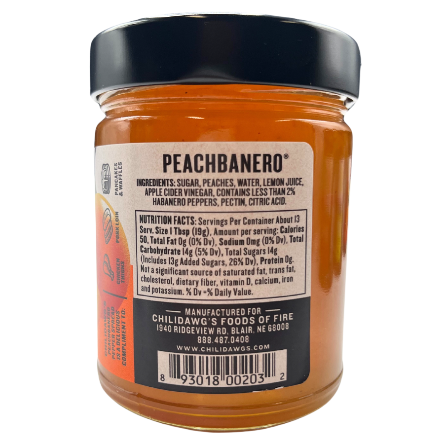 Peachbanero Pepper Spread | Pack of 3 | 9 oz | Gluten Free | Chili Dawg's Foods of Fire