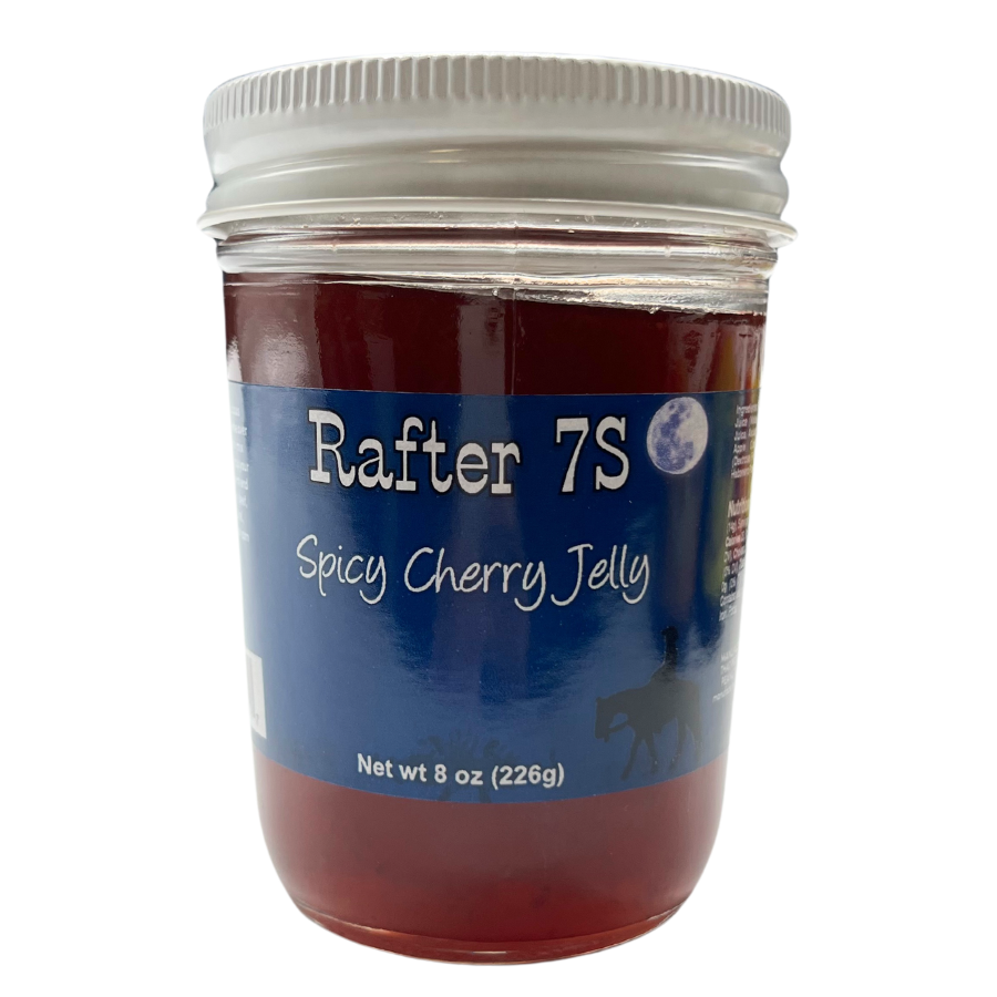 Spicy Cherry Jelly | 8 oz. Jar | 3 Pack | Sweet & Spicy Jelly Spread | Fresh Cherries | Made in Paxton, NE | Rafter 7S