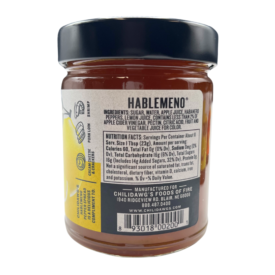 Hablemeno Pepper Spread | 9 oz | Gluten Free | Chili Dawg's Foods of Fire