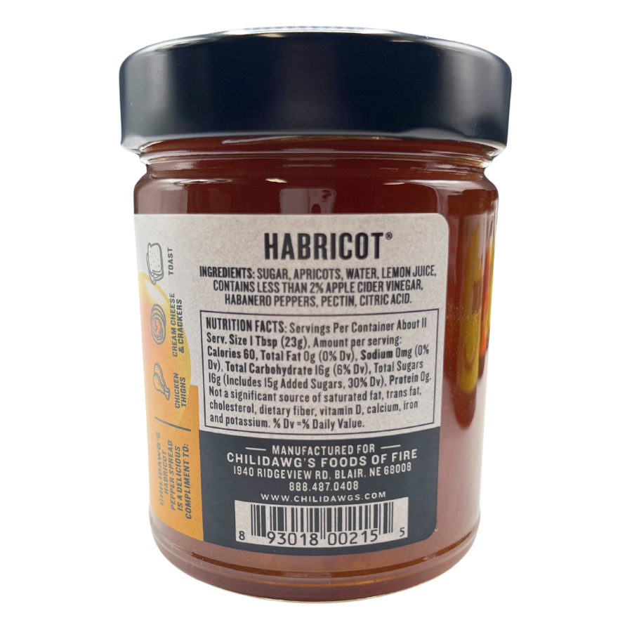 Habricot Pepper Spread | Pack of 3 | 9 oz | Gluten Free | Chili Dawg's Foods of Fire