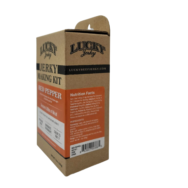 Jerky Making Kit | 12 oz. Box | Red Pepper Flavor | Sweet & Hot Combination | Punch Of Heat | Coarse & Fine Ground Cayenne Pepper Blended With Brown Sugar | Easy To Assemble | Fun Family Project | Seasons 20 LBS. Of Meat