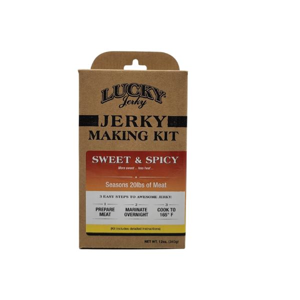 Jerky Making Kit | Pack of 3 | 12 oz. Box | Sweet & Spicy Flavor | Perfect Blend Of Teriyaki, Brown Sugar, & A Dash Of Red Pepper Heat | Detailed Instructions Included | Sweet And Savory Flavor | Fun Family Project | Seasons 20 LBS. Of Meat