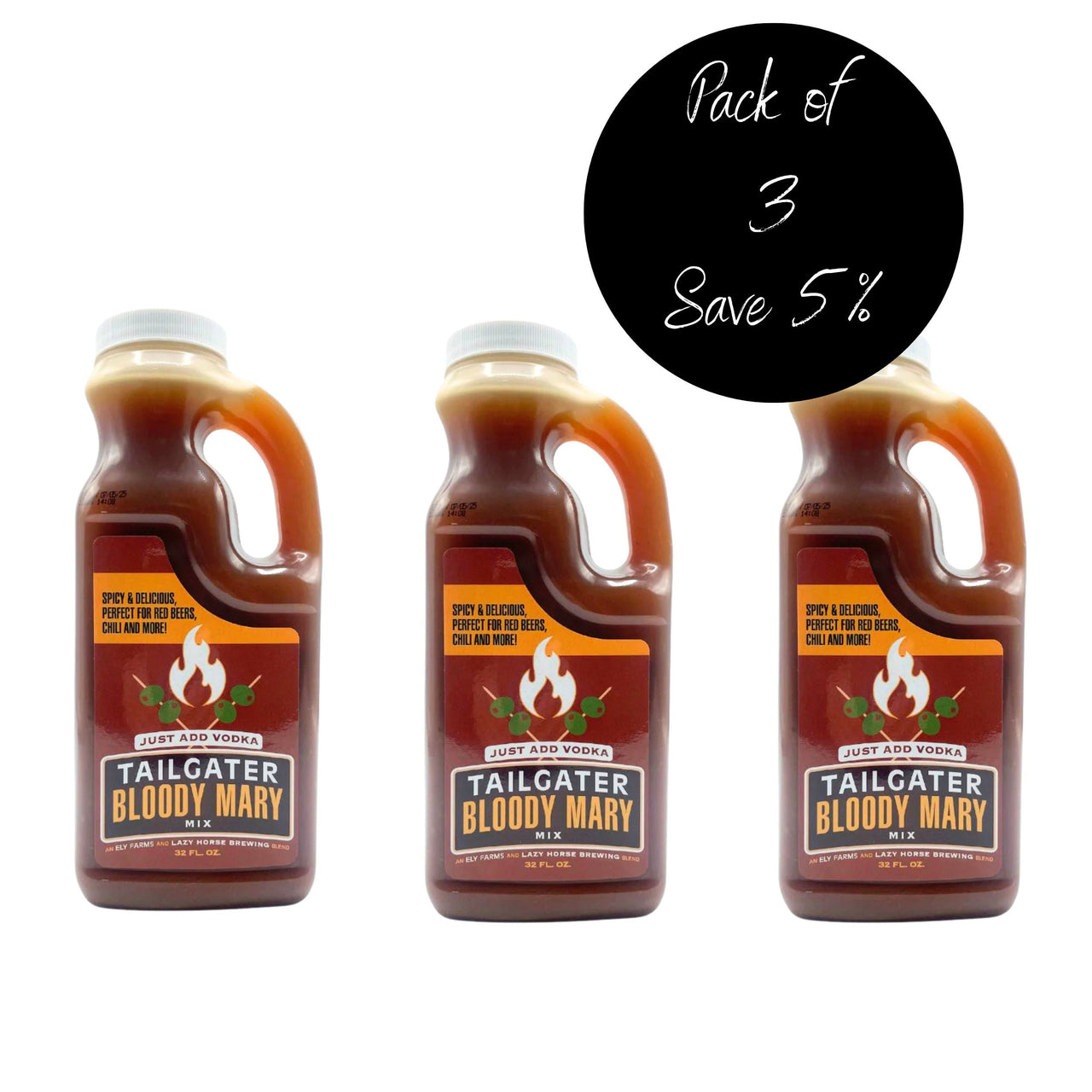 Bloody Mary Mix | Pack of 3 | 32 oz | Ely Farms