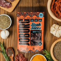 Spicy Peri Peri Beef Biltong Steak Slices - 12 Pack