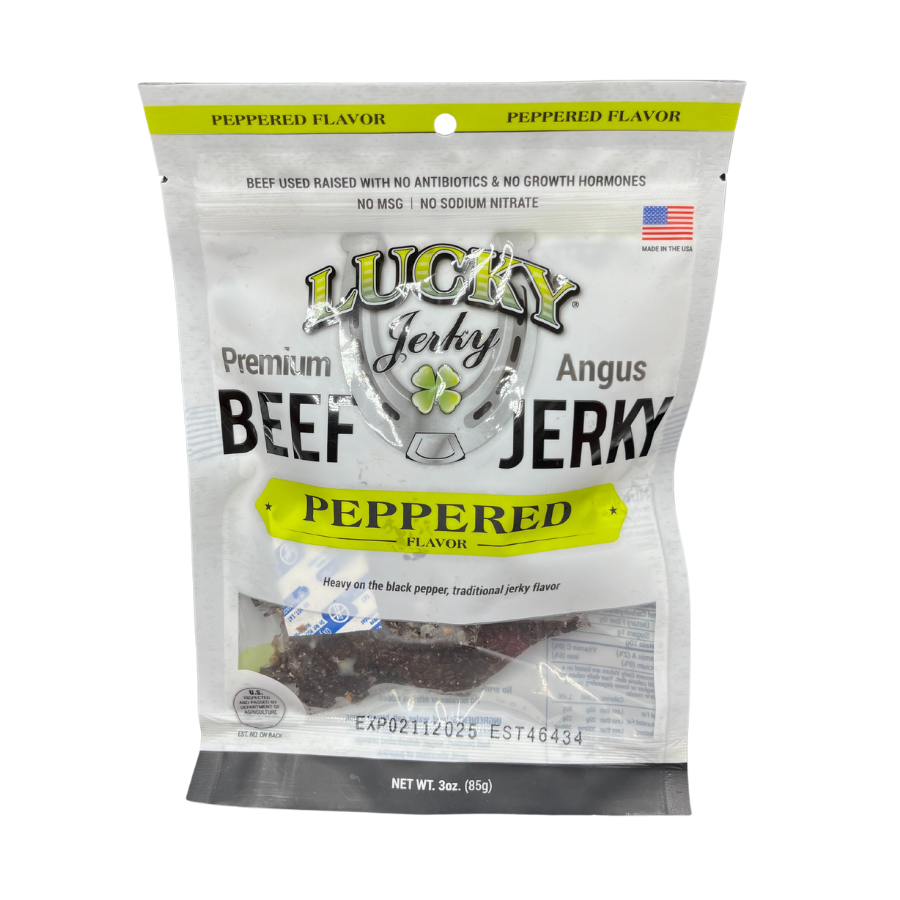 Black Pepper Beef Jerky | 3 oz. Bag | Pack of 6 | Big, Bold Flavor | Premium Jerky | Made in Holdrege, NE | Nebraska Star Beef