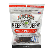 Red Pepper Beef Jerky | 3 oz. Bag | Perfect Balance Of Beef, Pepper, & Brown Sugar | Tender Meat | Burst Of Bold, Spicy Flavor | All Natural | Cooked To Perfection | Single Sourced, Hand Selected Cattle | Rich Source Of Natural Protein