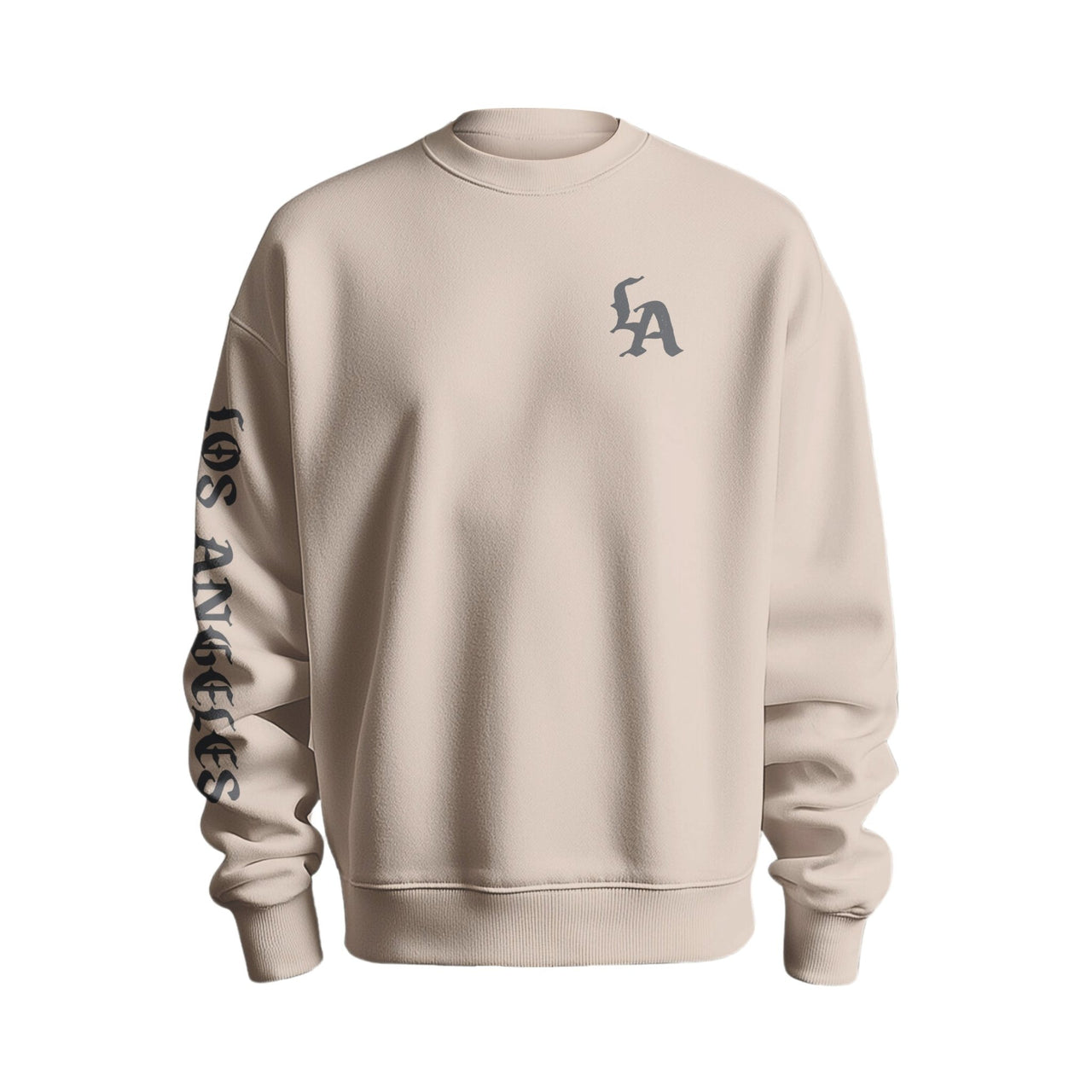 Beige Crewneck Pullover with Machete Logo - The Pepper Pantry (Formerly Marie Sharp's)