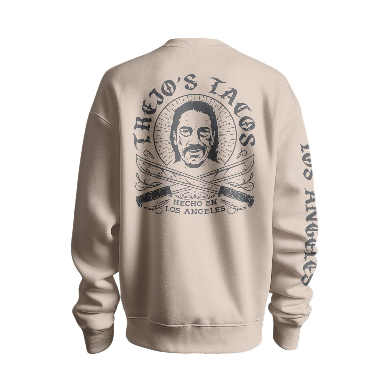 Beige Crewneck Pullover with Machete Logo - The Pepper Pantry (Formerly Marie Sharp's)