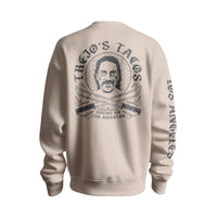 Beige Crewneck Pullover with Machete Logo - The Pepper Pantry (Formerly Marie Sharp's)