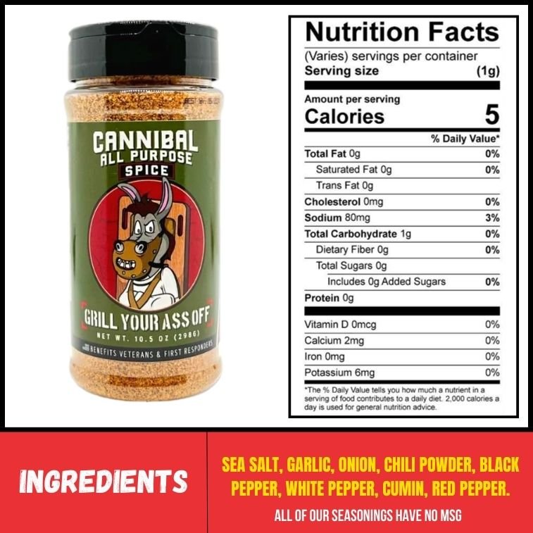 Cannibal All Purpose Spice - The Pepper Pantry (Formerly Marie Sharp's)