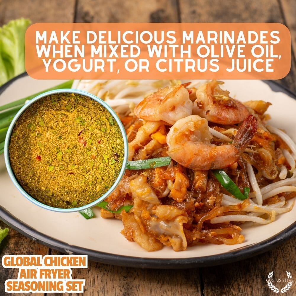 Global Chicken Air Fryer Seasoning Set - Artisanal Spice Blends Six Pack