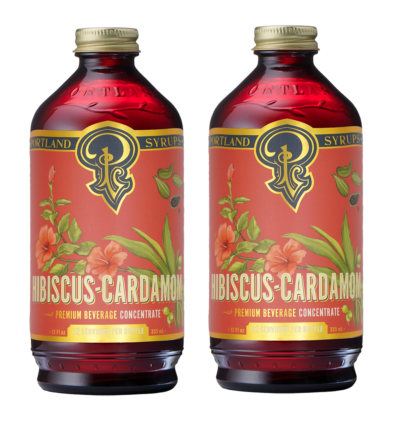 Hibiscus Cardamom Syrup two-pack