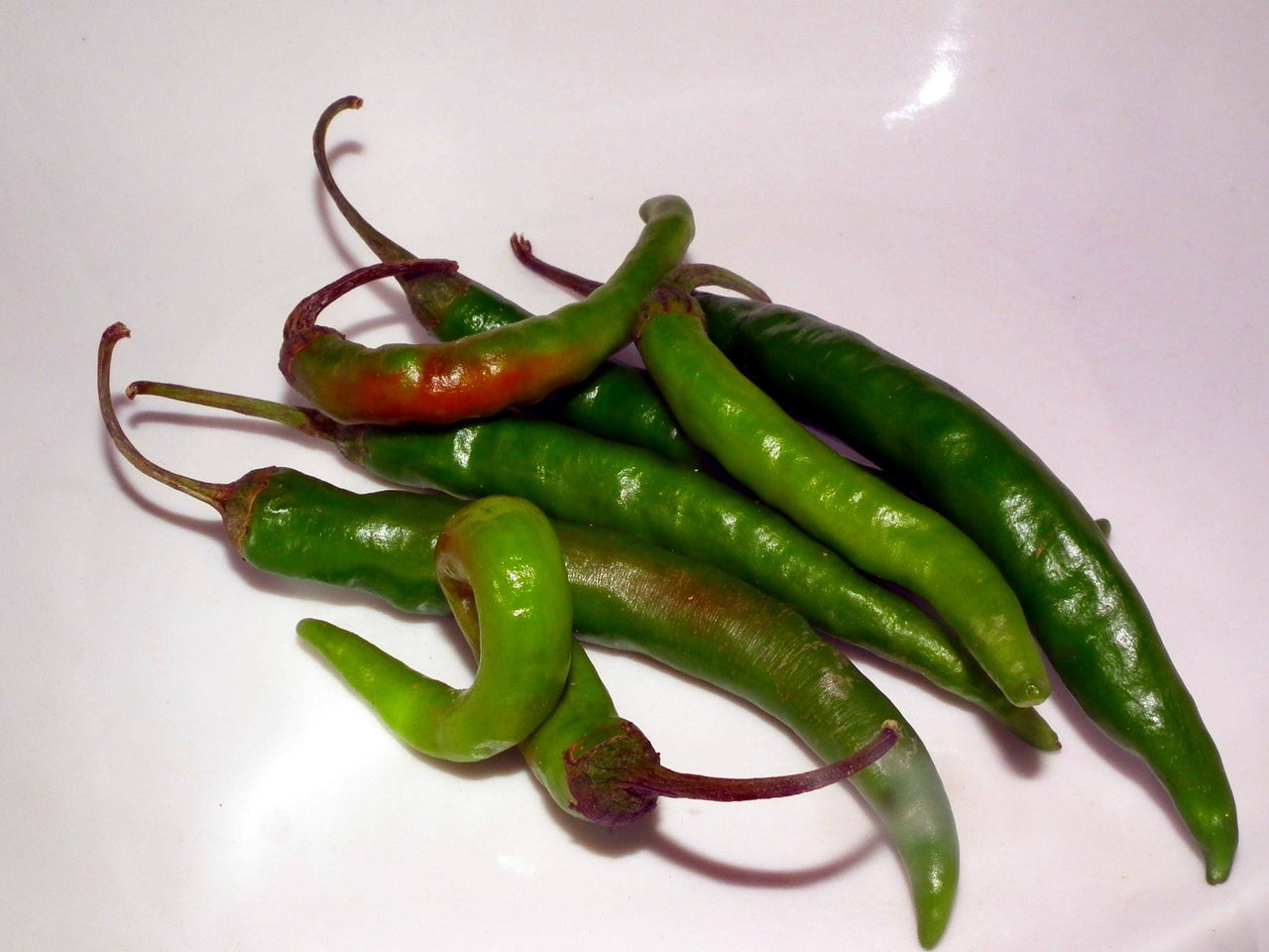 25 Organic KOREAN Dark GREEN PEPPER Lady Han Hot Chili Long Red Capsicum Annuum Seeds