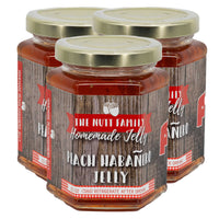 Peach Habanero Jelly | 11.5 oz. Jar | Pack of 3 | Fresh Peaches With A Kick | Spicy Fruit Spread | Made in Ravenna, NE | Nutt Family Jams and Jellies