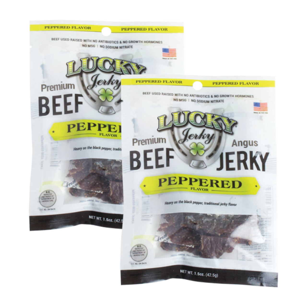 Black Pepper Beef Jerky | 1.5 oz. Bag | Pack of 3 | Premium Beef Jerky | Made in Holdrege, NE | Nebraska Star Beef