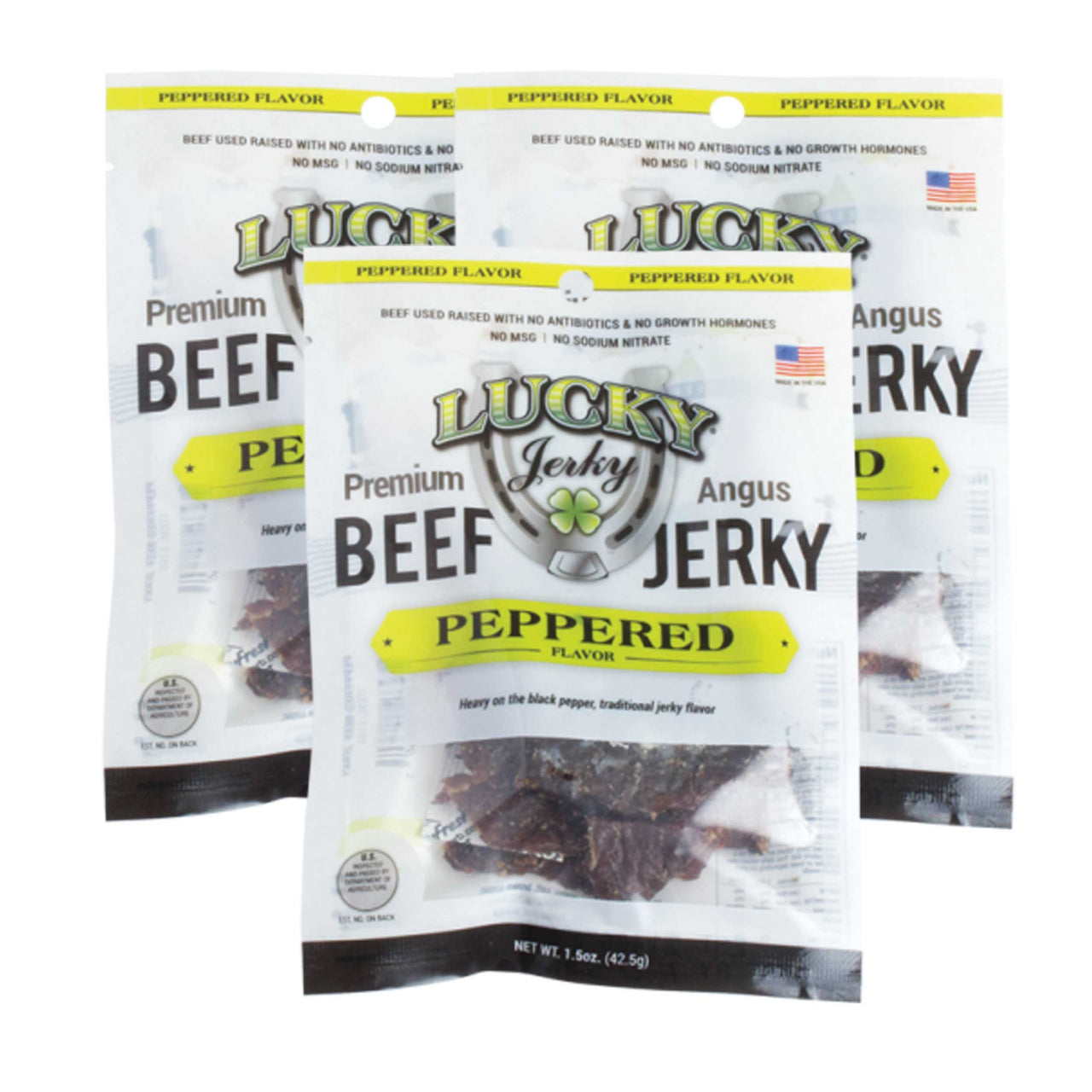Black Pepper Beef Jerky | 3 oz. Bag | Pack of 3 | Big, Bold Flavor | Tender Jerky | Made in Holdrege, NE | Nebraska Star Beef