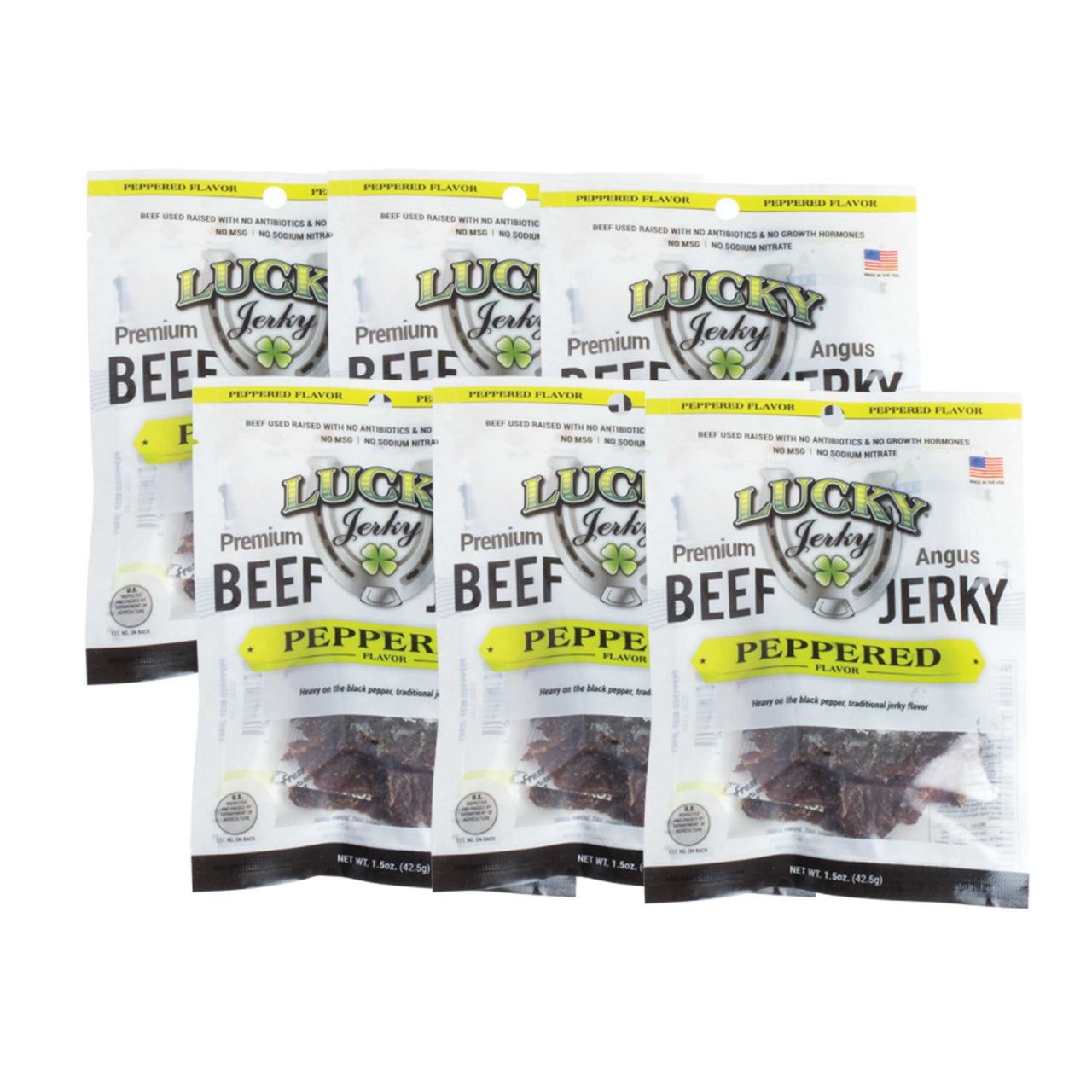 Black Pepper Beef Jerky | 3 oz. Bag | Pack of 6 | Big, Bold Flavor | Premium Jerky | Made in Holdrege, NE | Nebraska Star Beef
