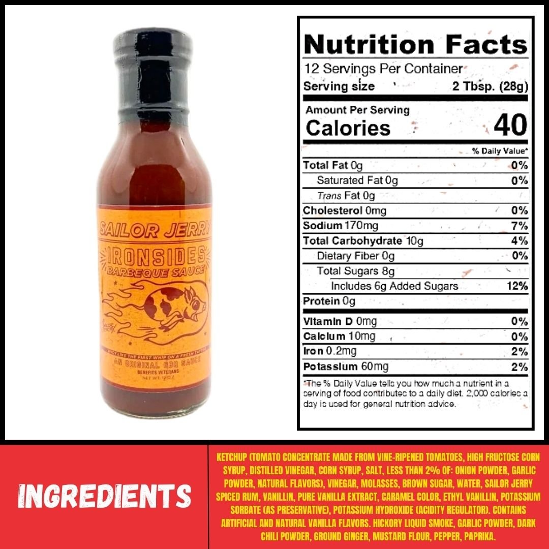 Sailor Jerry® Ironsides BBQ Sauce - The Pepper Pantry (Formerly Marie Sharp's)