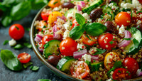 100 Organic PEPPERMINT QUINOA Grain Chenopodium Quinoa White & Green Heads - White Seeds