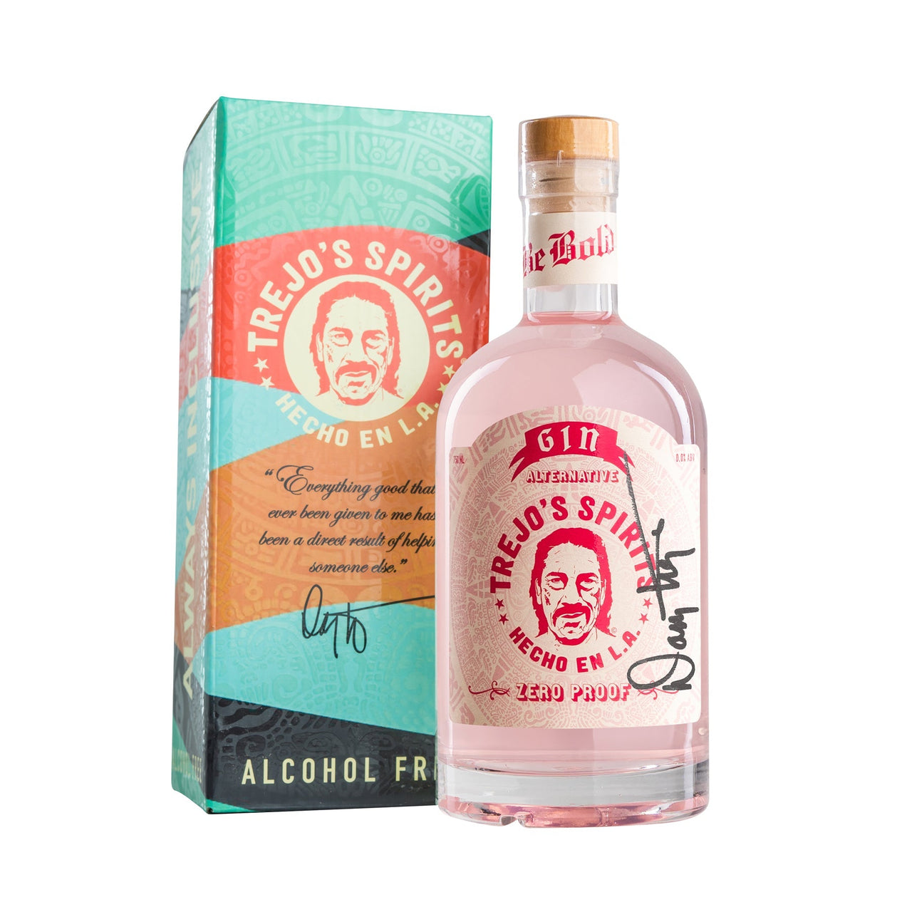 Trejo's Spirits Gin Alternative signed by Danny Trejo. - The Pepper Pantry (Formerly Marie Sharp's)