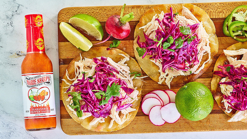 Belizean Salbutes with Marie Sharp’s Original Hot Habanero Pepper Sauce