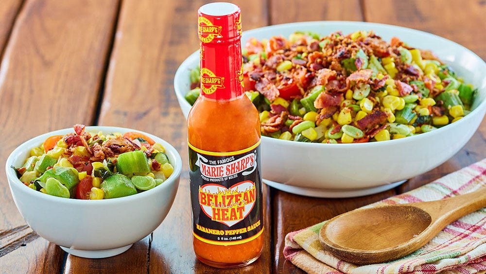 Belizean Succotash with Okra and Marie Sharp’s Belizean Heat Habanero Pepper Sauce - Pepperheadz Company Store