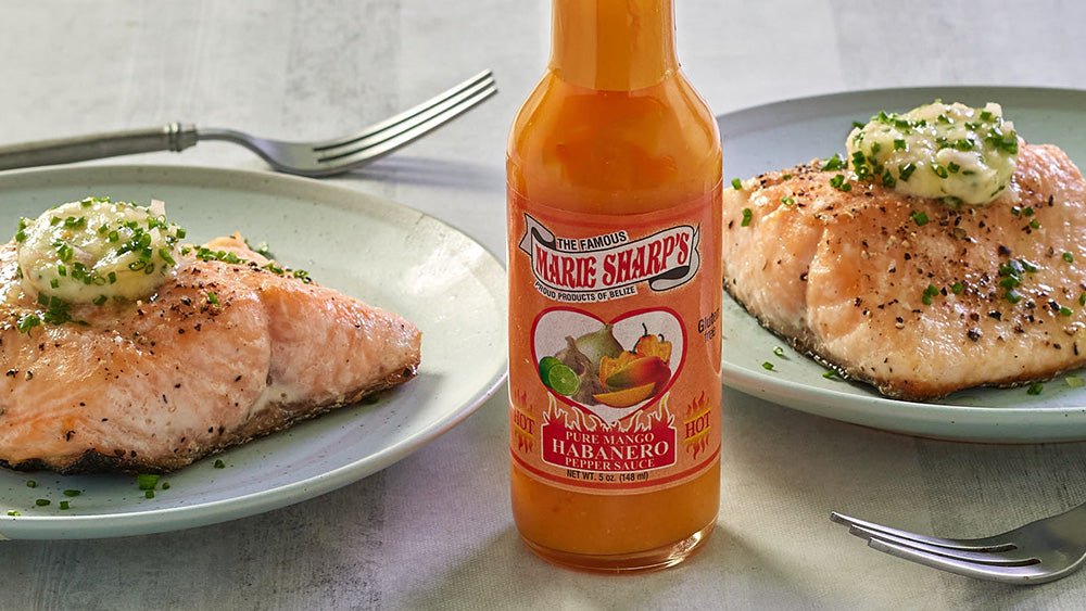 Crispy Skin Salmon Recipe with Mango Chive Compound Butter - Pepperheadz Company Store