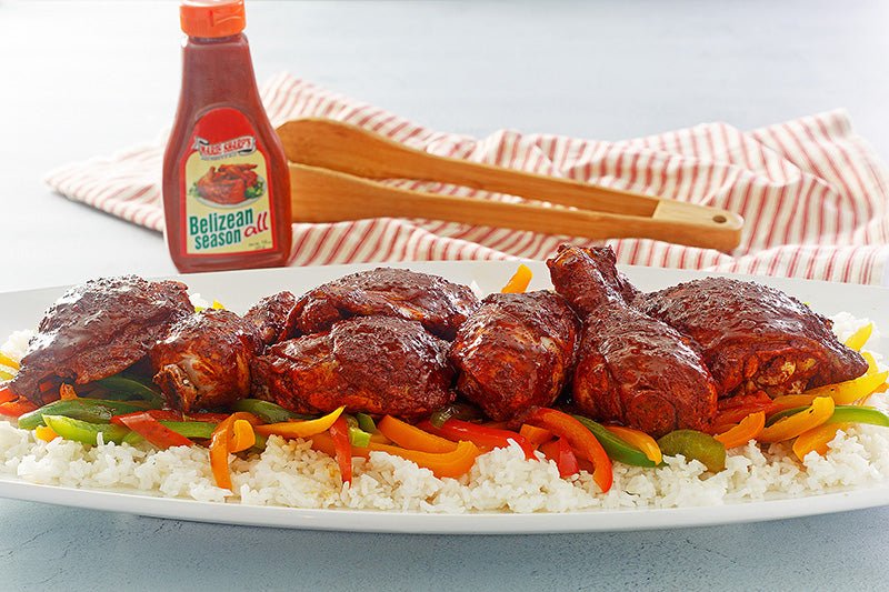 No Trouble Baked Chicken Recipe with Marie Sharp's Belizean Season All - Pepperheadz Company Store