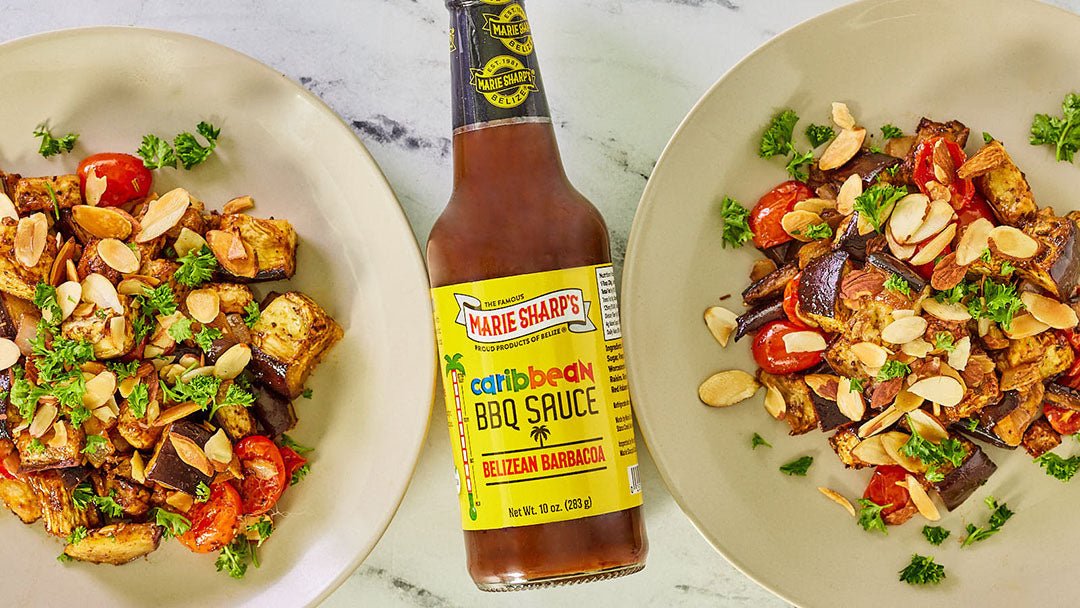 Roasted Eggplant Salad with Marie Sharp’s Belizean Barbacoa Caribbean BBQ Sauce - The Pepper Pantry (Formerly Marie Sharp's)