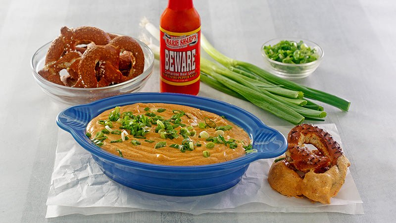 Spicy Beer Cheese Dip Recipe with Marie Sharp's Beware Habanero Hot Sauce - The Pepper Pantry (Formerly Marie Sharp's)