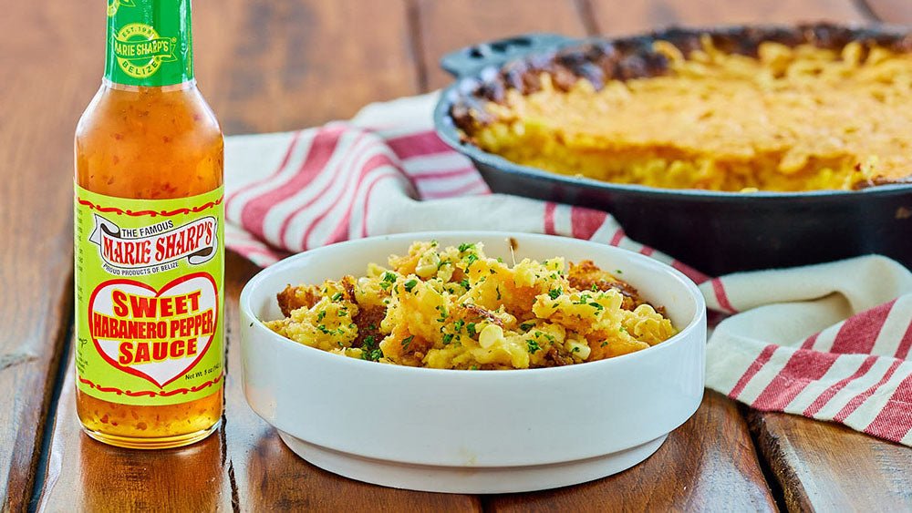 Sweet Corn Casserole Recipe with Marie Sharp’s Sweet Habanero Pepper Sauce - Pepperheadz Company Store