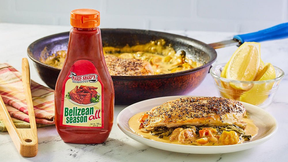 Tuscan Chicken with Marie Sharp’s Belizean Season-All - The Pepper Pantry (Formerly Marie Sharp's)