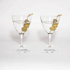 Signature Keys Nick and Nora Cocktail Glasses (Set of 2)