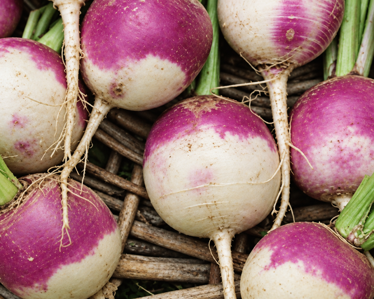 Purple Top White Globe Turnip Seeds