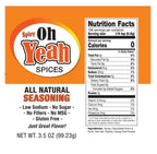 Spicy Oh Yeah Plus | 3.5 oz. Bottle | No MSG or GMO | Made in Chapman, NE | Oh Yeah Spices