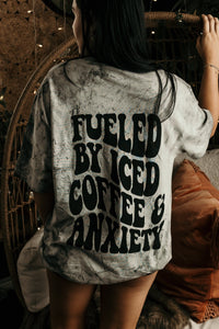 Fueled by iced coffee and anxiety Graphic Tee