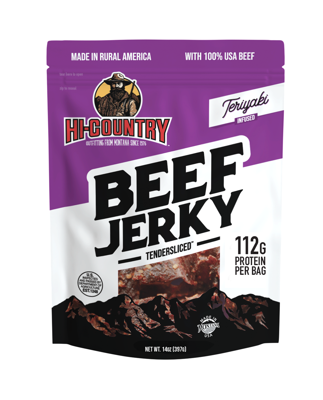 14oz Beef Jerky - Teriyaki Infused