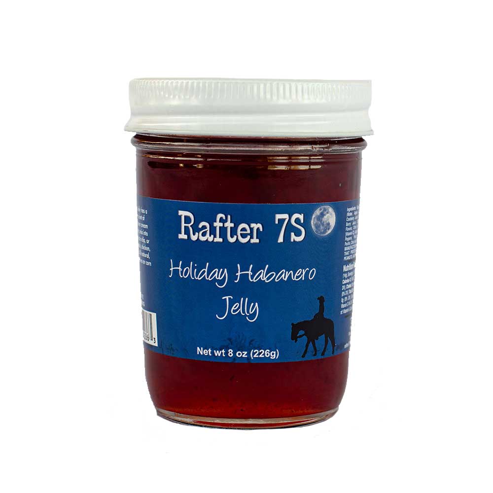 Holiday Habanero Jelly | 8 oz. | Hand-Picked Peppers | Jalapeno Jelly Spread | Made in Paxton, NE | Rafter 7S