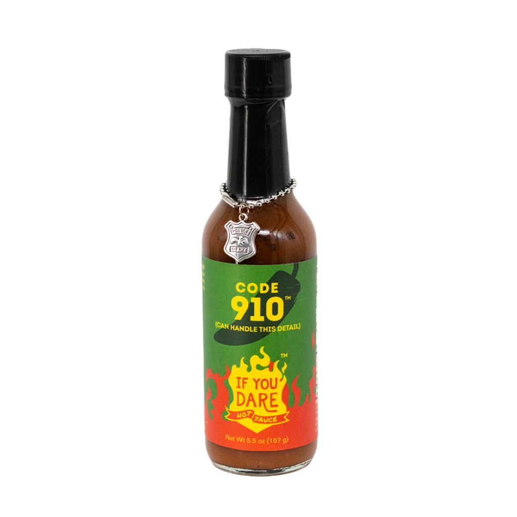 Code 910 Hot Sauce | Pack of 6 | 5.5 oz | Medium Heat  Level | If You Dare Foods
