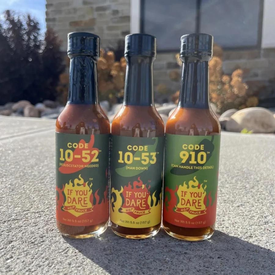 Code 10-53 Hot Sauce | 5.5 oz | Hot Heat Level | If You Dare Foods