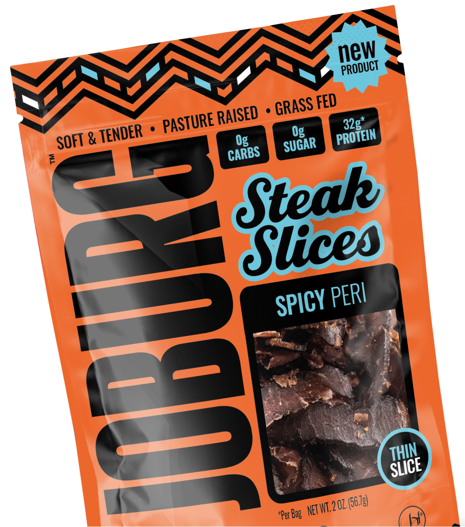 Spicy Peri Peri Beef Biltong Steak Slices - 12 Pack