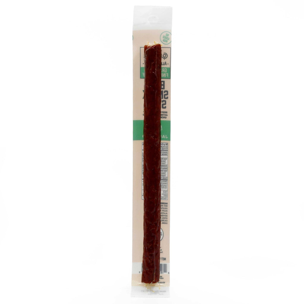 Beef Stick | 1 oz. | Jalapeño Flavor | Certified Piedmontese Beef | Grass Fed & Finished Beef | High Protein Snack | All Natural Ingredients
