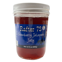 Strawberry Jalapeno Jelly | 8 oz. Jar | 3 Pack | Strawberry With Spicy Ending | Delightful Flavor | Made in Paxton, NE | Rafter 7S