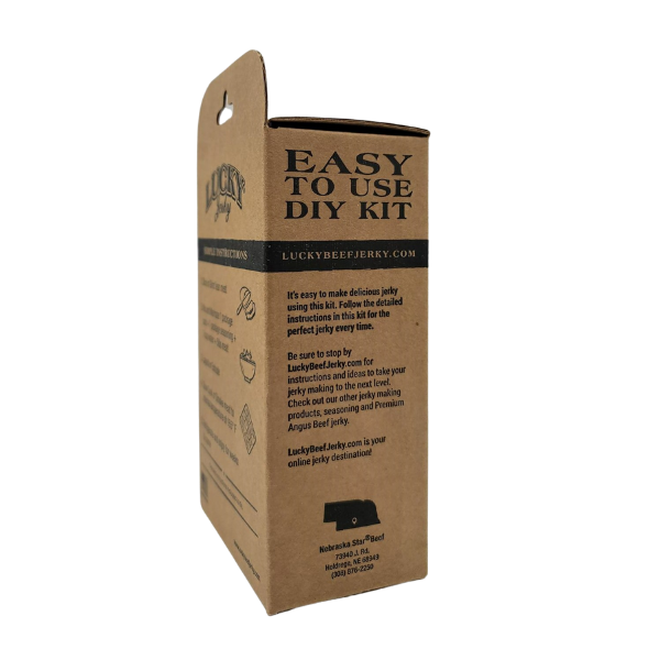 Jerky Making Kit | 12 oz. Box | Sweet & Spicy Flavor | Perfect Blend Of Teriyaki, Brown Sugar, & A Dash Of Red Pepper Heat  | Detailed Instructions Included | Sweet And Savory Flavor | Fun Family Project | Nebraska Jerky | Seasons 20 LBS. Of Meat